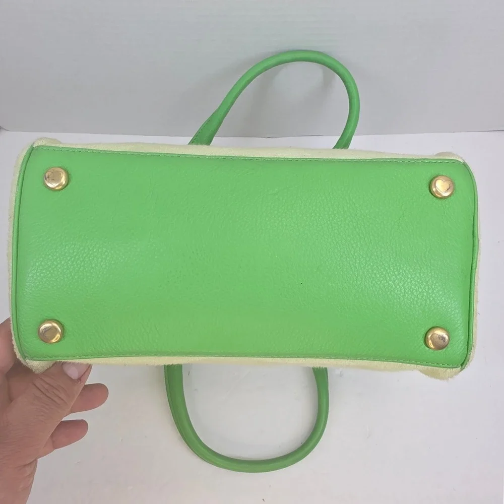 Rare Juicy Couture Vintage Velour Bowler Lime‎ Green Sequin Juicy Angel Y2K bag